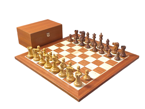 Bobby Fischer Acacia Mahogany Chess Set