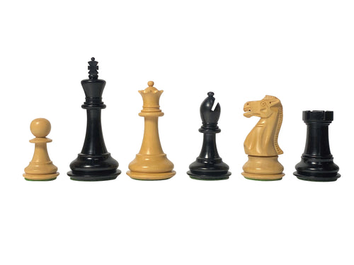 3.75" Old English Ebonised Chess Pieces