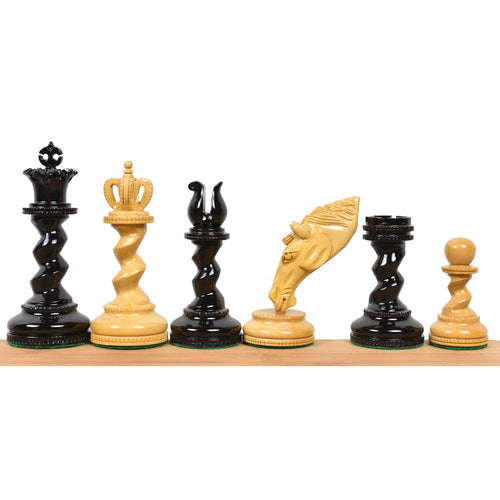 Artistic Grazing Knight Ebony Chess Set