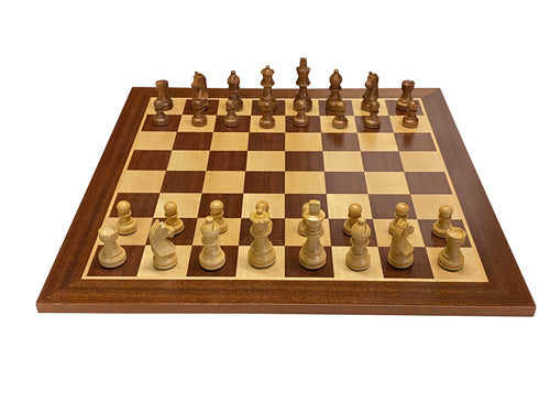 Grand Classic Acacia Mahogany Chess Set & Box