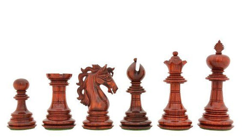 4.4" King Charles Padauk & Boxwood Luxury Chess Pieces