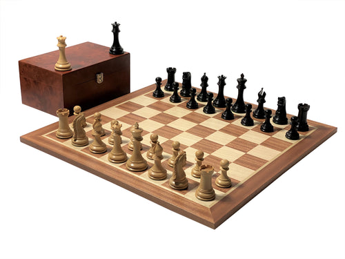 Tristan Imperial Ebony and Mahogany Chess Set & Box