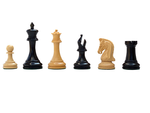 3.75" Tristan Imperial Ebony Chess Pieces