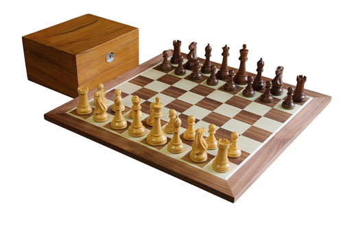 Acacia Walnut Winchester Chess Set & Box