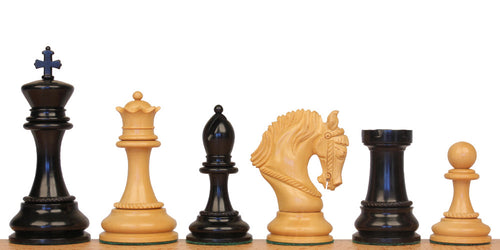 4.5" King Arthur Ebony & Boxwood Chess Pieces