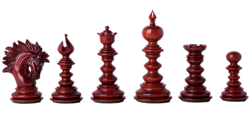 St Petersburg Savano Padauk & Boxwood Luxury Chess Pieces