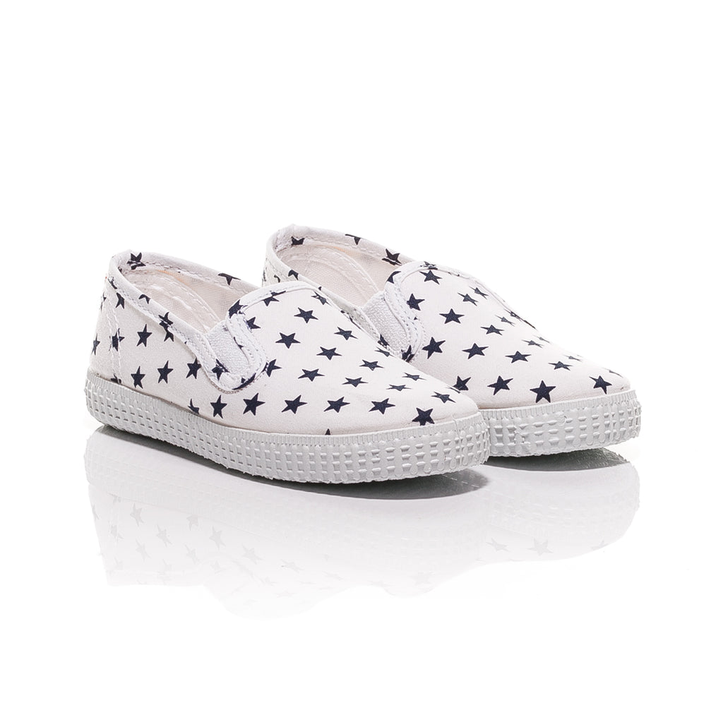 Canvas Shoes With Allover Star Print 