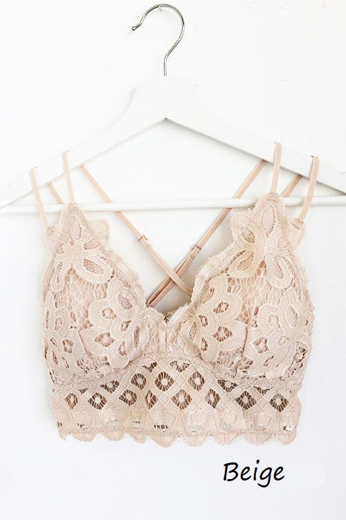 Plus Lace Halter Bralette