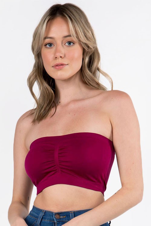 Seamless Stretch Bandeau in Beige – Yee Haw Ranch Outfitters
