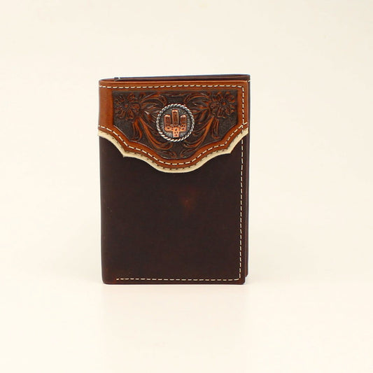 Double J Saddlery Men's Tooled Bifold Wallet