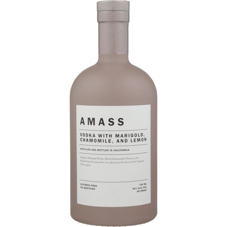 AMASS VODKA WITH MARIGOLD CHAMOMILE AND LEMON ZEST CALIFORNIA 80 750ML