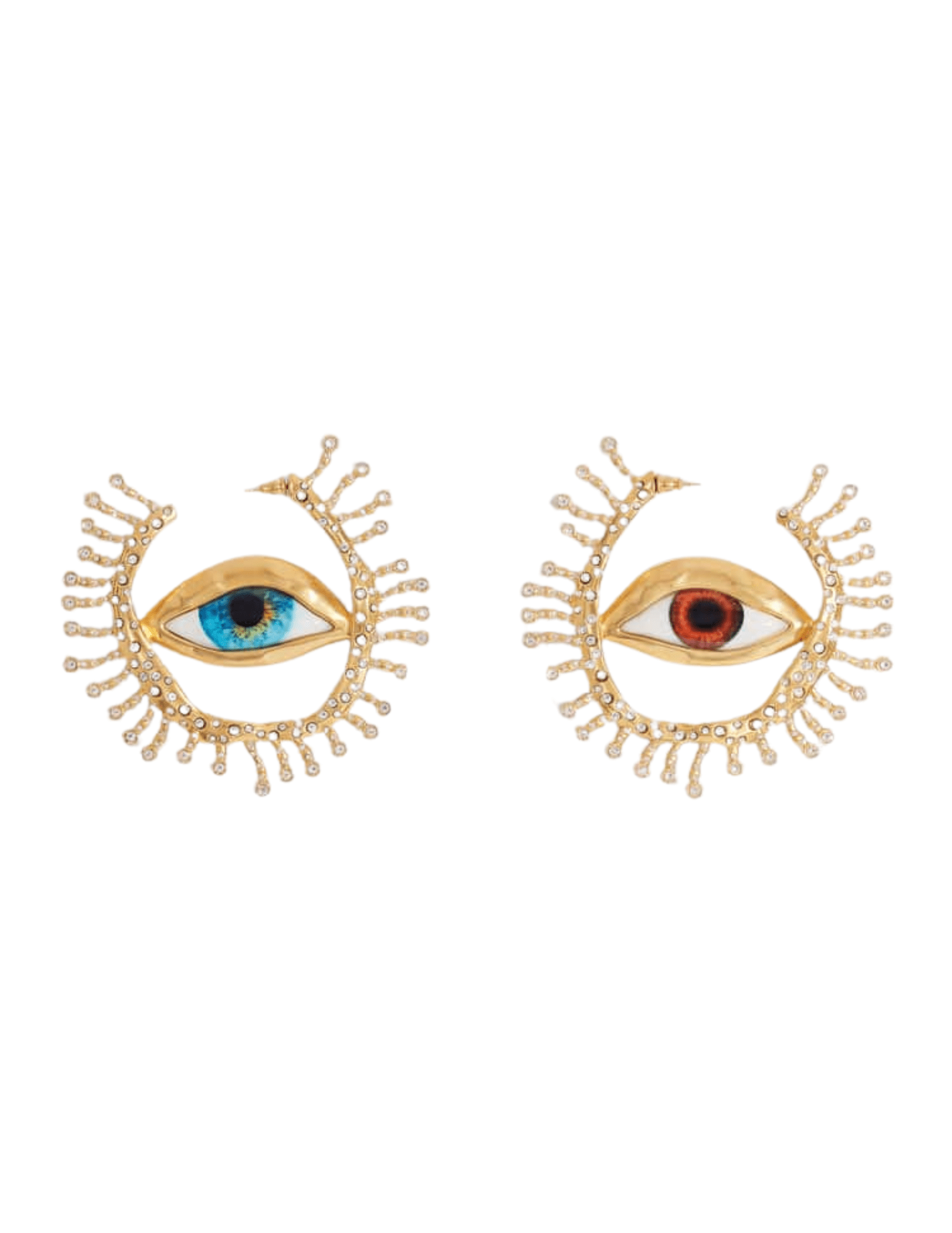 Fleur de Camélia Surrealist Eye Hoop Earrings