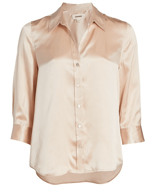 L'Agence Clover Green Bianca Blouse