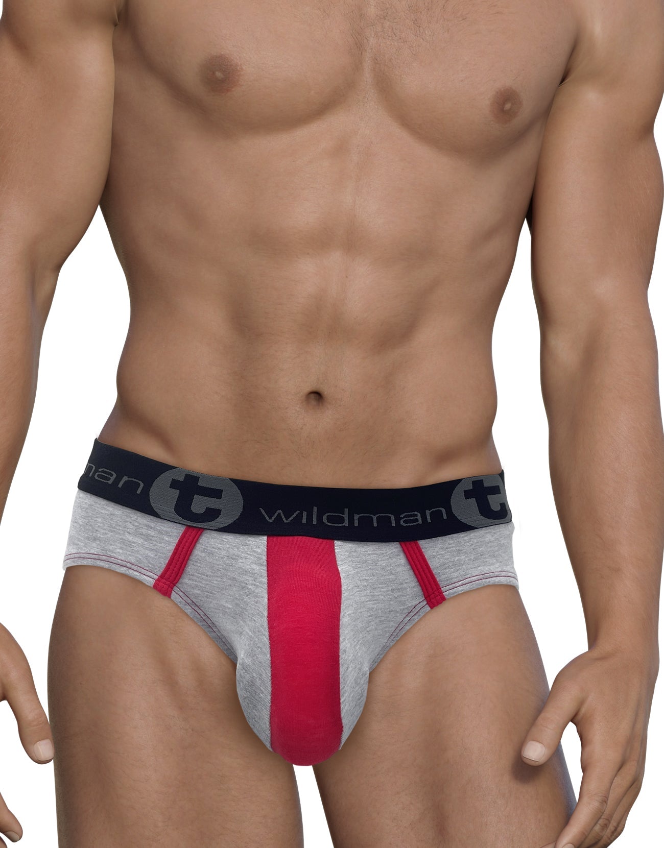 Culotte Big Boy en coton extensible WildmanT Gris/Rouge