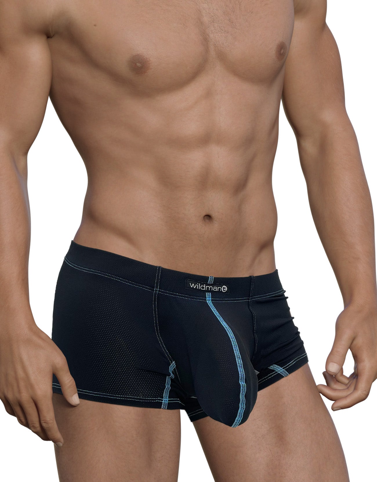 Boxer Stitch Big Boy Pouch Brief Bleu