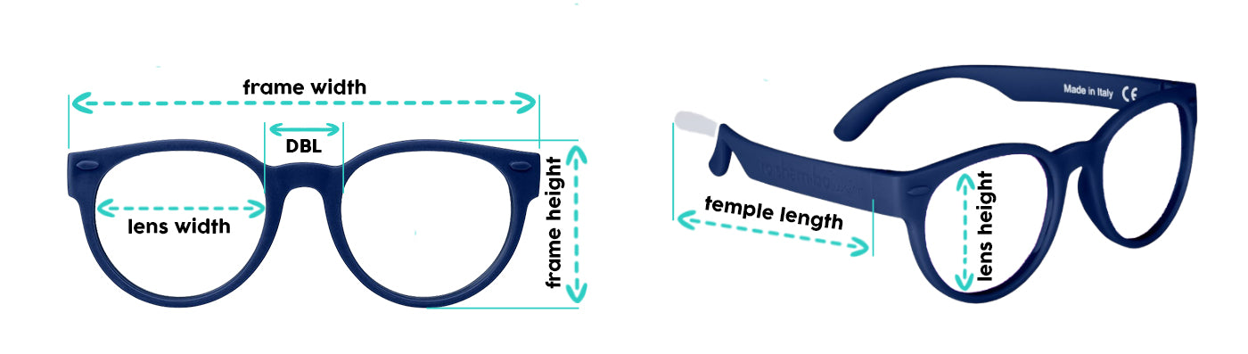 Solbriller Størrelsesskema Brillestørrelsesskema efter