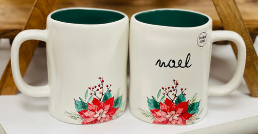 New Rae Dunn ceramic Christmas red coffee mug JOY – You're Never Quite Dunn