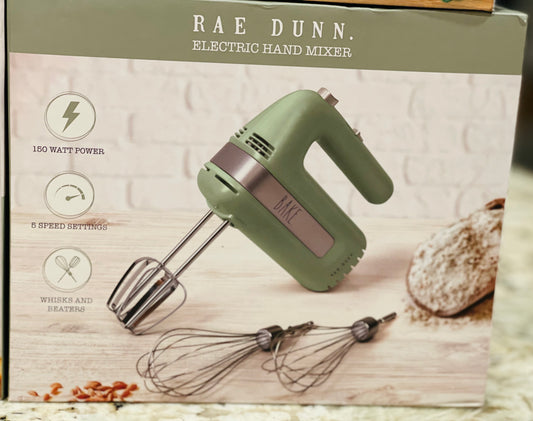 Rae Dunn Immersion Hand Blender- Handheld Immersion Blender with Egg Whisk  and Milk Frother Attachments, 2 Speed Blender, 500 Watts, Stainless Steel  Blade (Cream) in Saudi Arabia