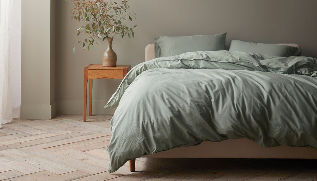 Crinkled Percale Duvet Cover