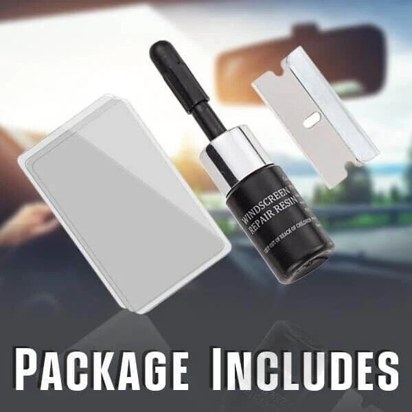 Auto Windshield Repair Kit - Package Includes