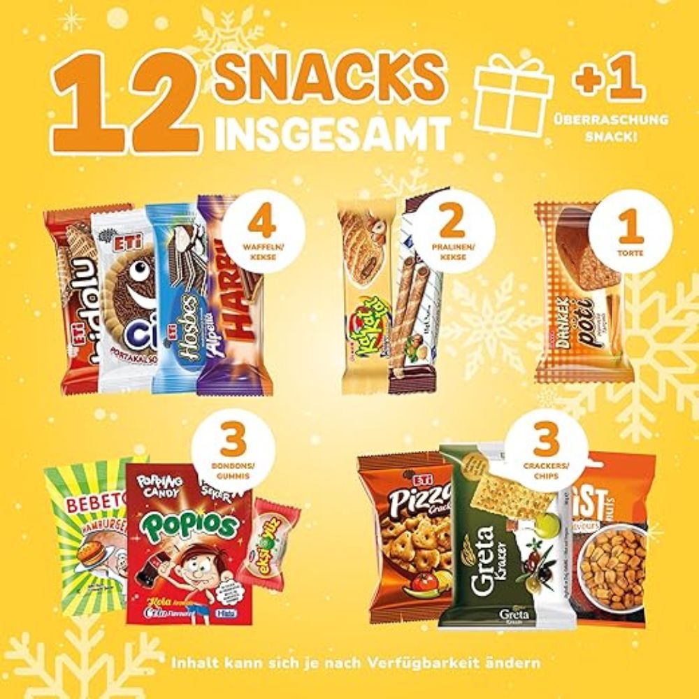 Snackbox aus der Türkei mit 13 verschiedene Sorten | als Geschenk