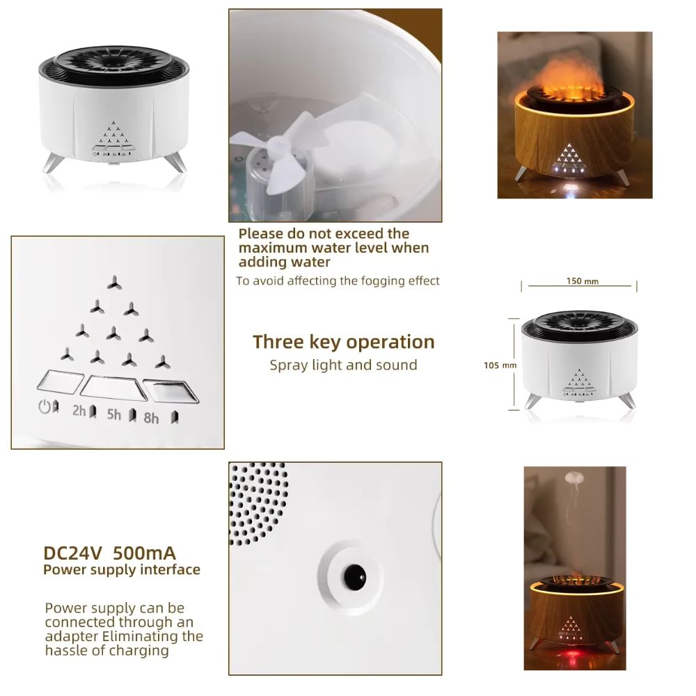 Ultrasonic Aroma Diffuser Jellyfish Design | Indoor Humidifier (350ml)