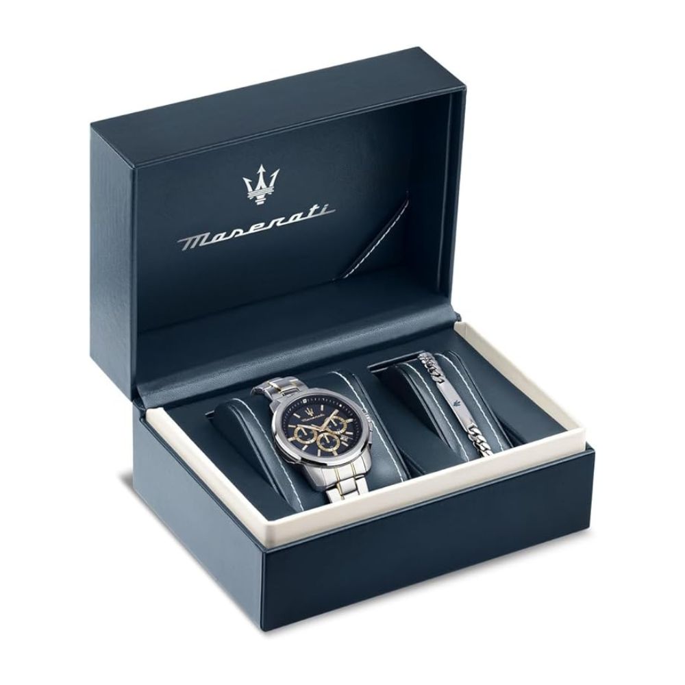 Montre Maserati Successo pour homme | Chronographe, mouvement quartz, emballage d'origine, garantie 2 ans 1