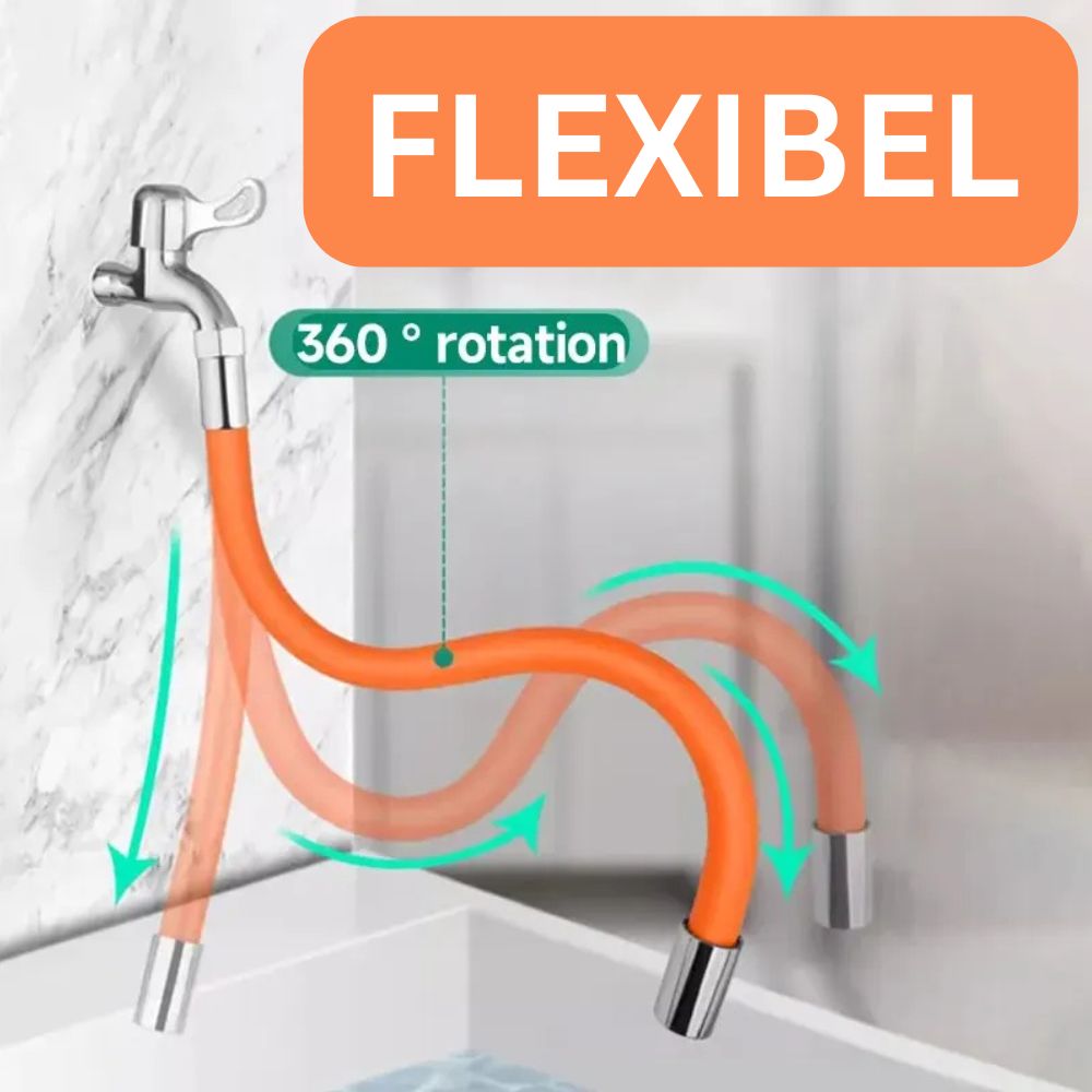 Universal Wasserhahn-Extender | 360° Silikon-Schlauch für Küche & Bad