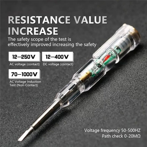 LED Voltage Tester Pen: Simple & Drop-Resistant | Electrical Phase Tester Slotted