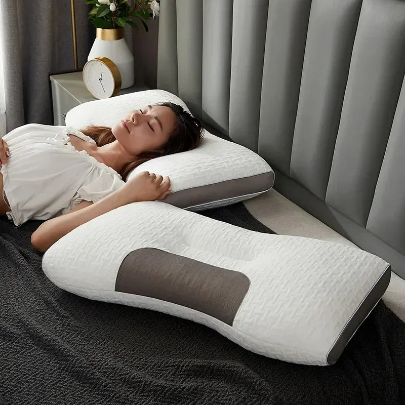 Oreiller cervical orthopédique (1 pièce) : indéformable et offrant un bon maintien Aide au sommeil, SPA & oreiller massant (48 x 74cm)