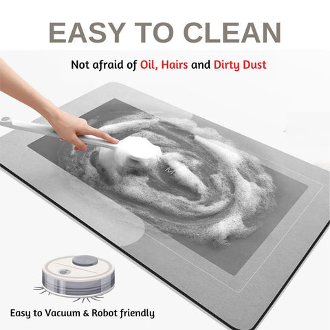 Anti-Rutsch Bodenmatte für die Küche | Ölabweisend, Schmutzabweisend, Saugstark, Pflegeleicht - Reinigung Leicht gemacht