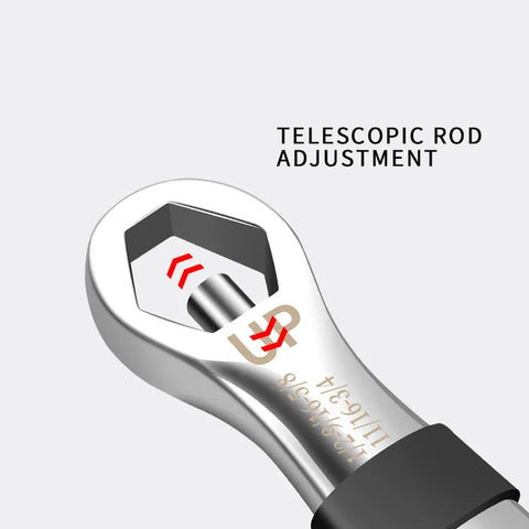 Multifunctional 23-in-1 Wrench | Adjustable with Flat Short Shank: 7-19mm