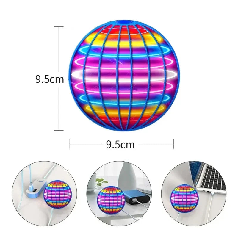 Flying Boomerang Ball Spinner 360° Hand Drone | LED Mini UFO Toy