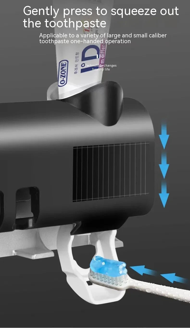 Porte-brosse à dents stérilisateur UV | Alimenté par l'énergie solaire et rechargeable : peu encombrant et hygiénique 1