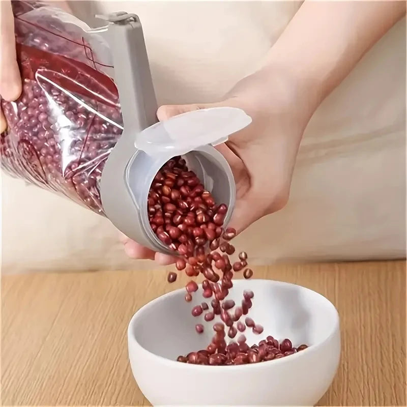 Lot de 3 clips de fermeture de sachets alimentaires avec bec verseur 1