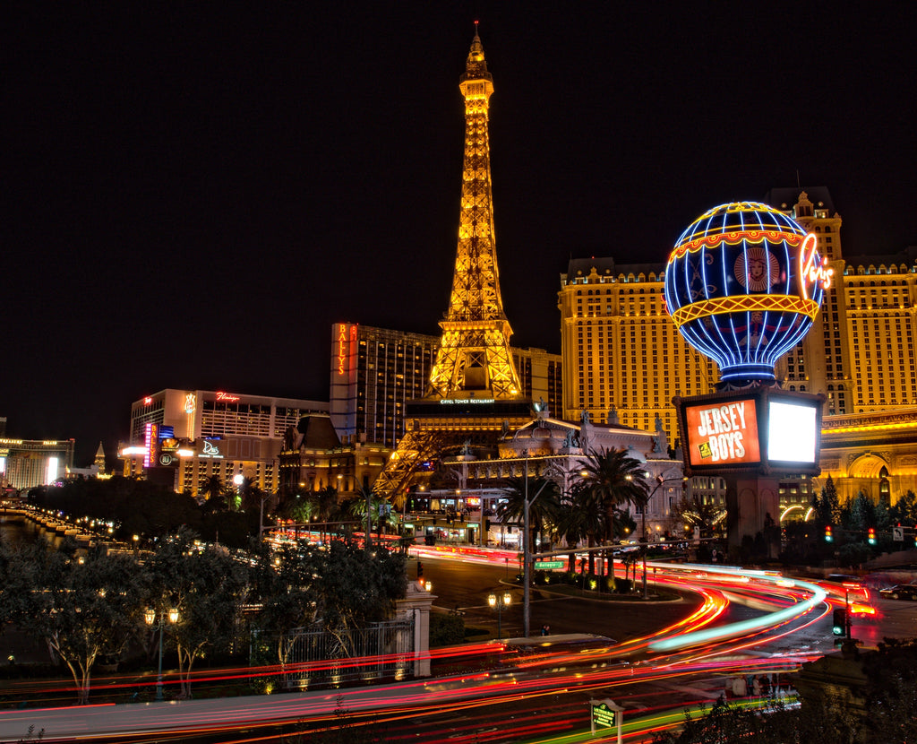 las vegas in the evening