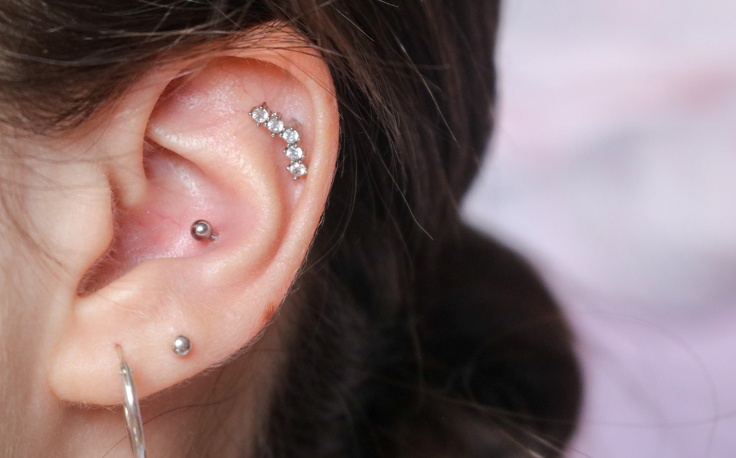 Piercings of the conch are moderately painful