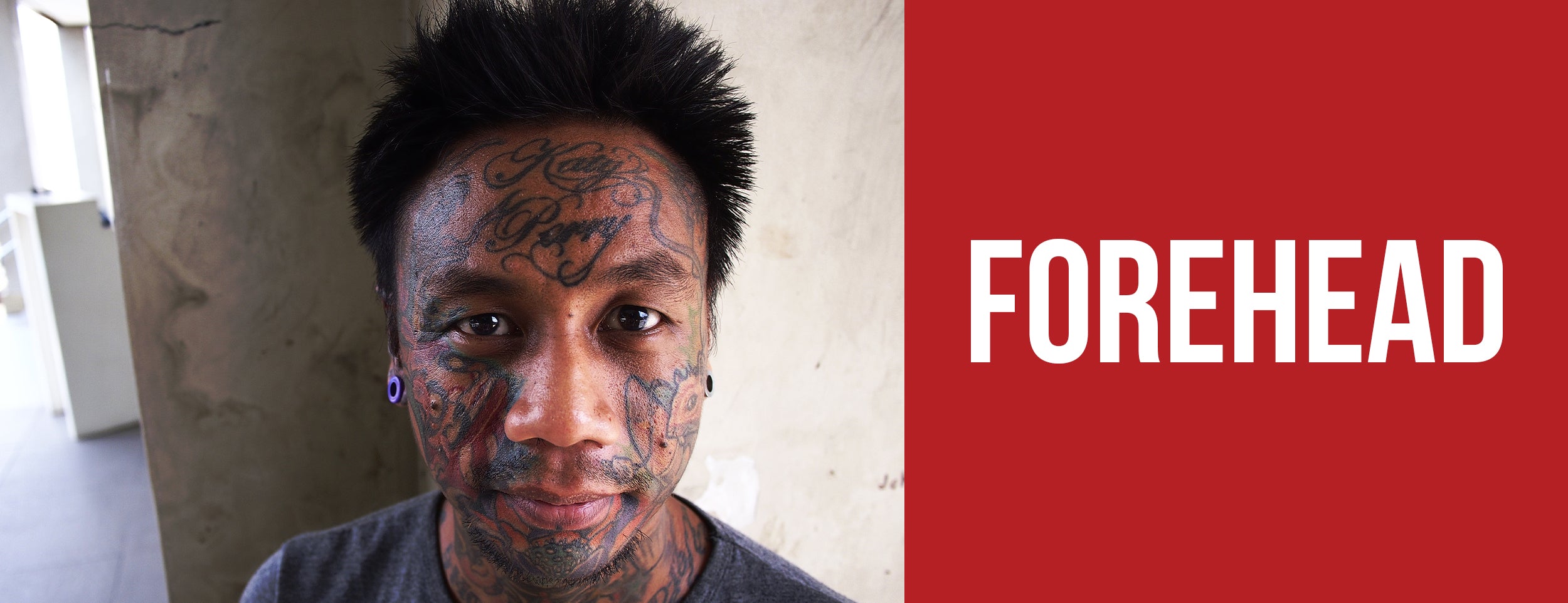 Painful forehead tattoos
