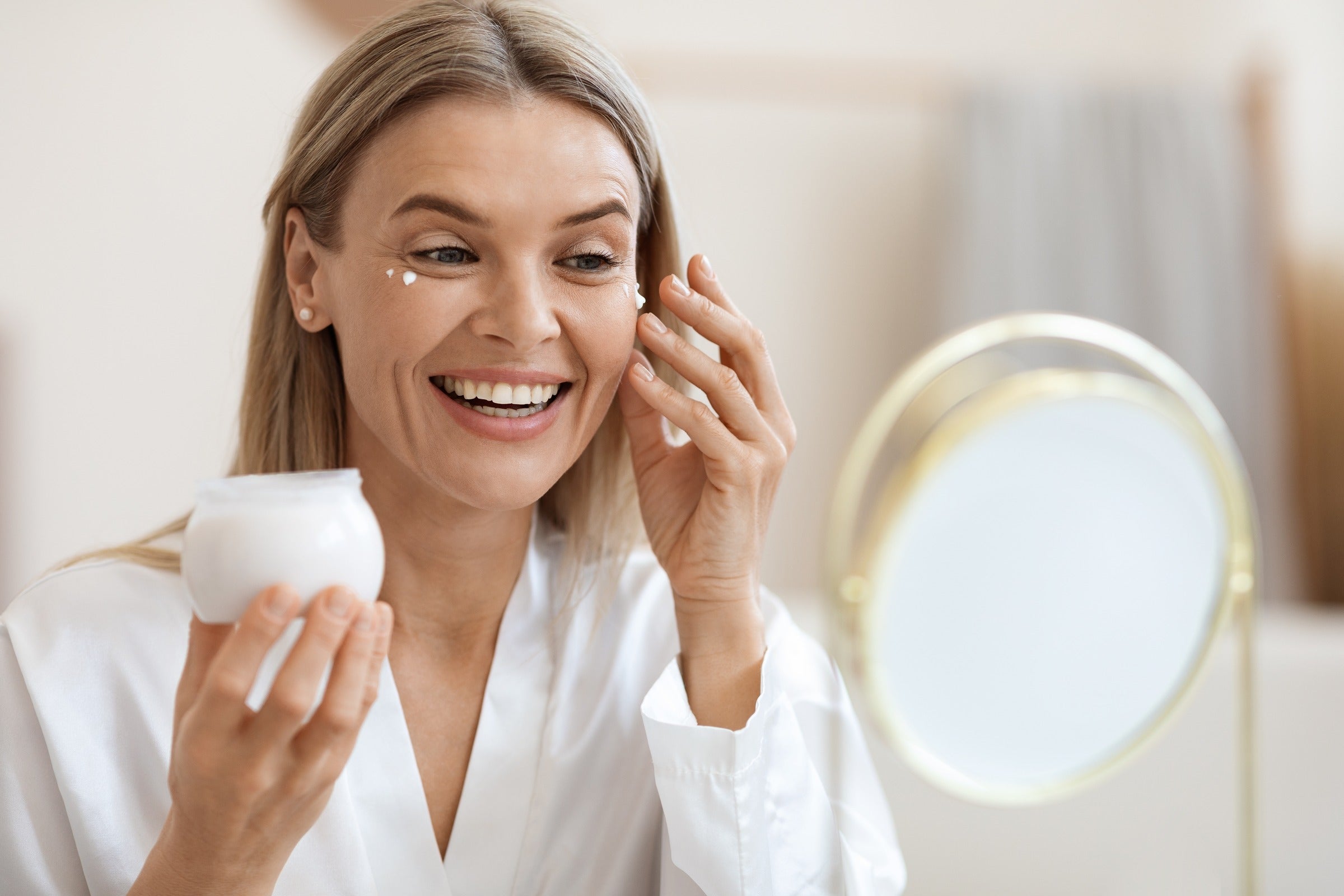 Using hemorrhoid cream for dark circles is simple.