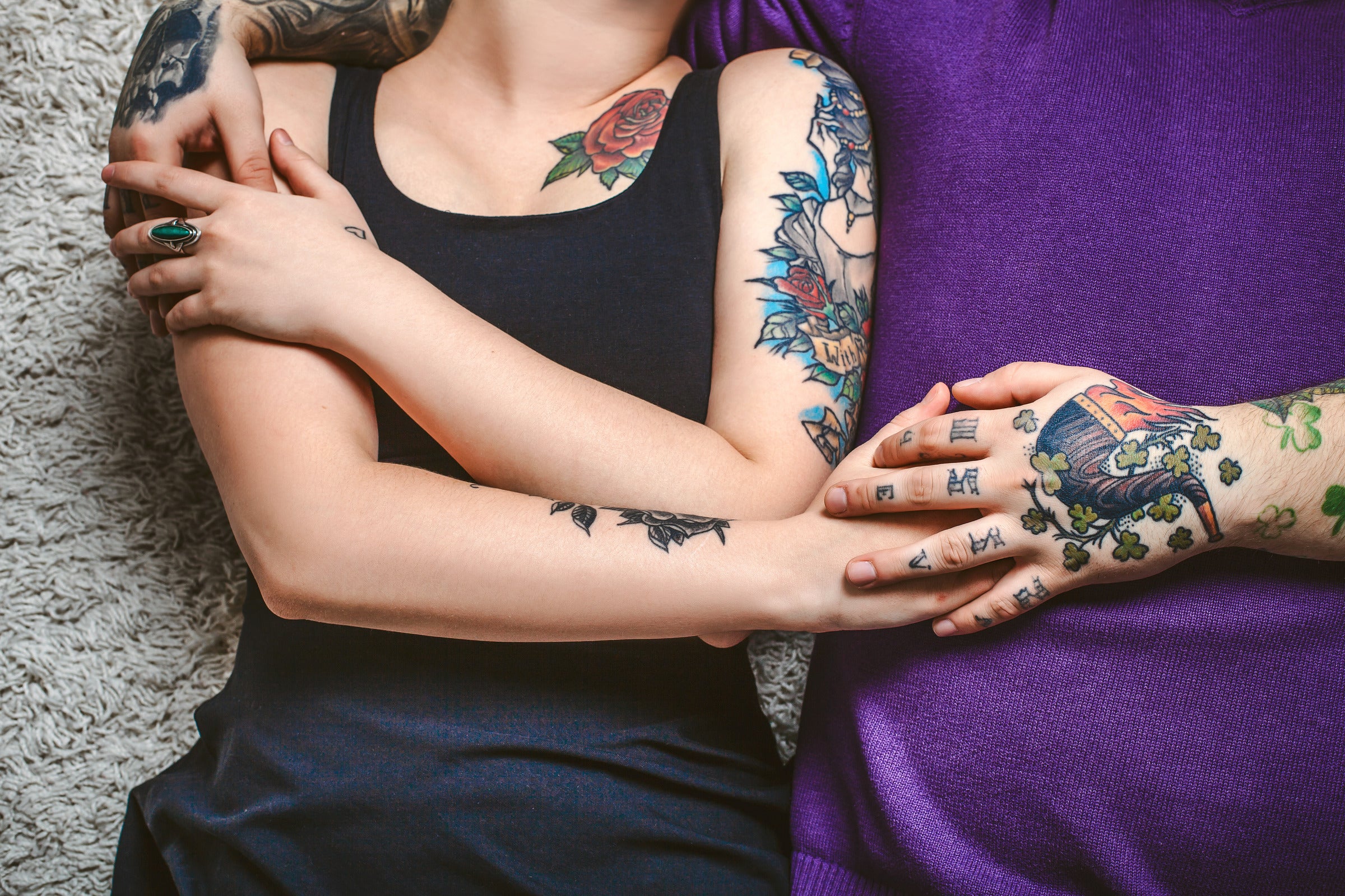 Placement of tattoos in relationships as a symbol of commitment