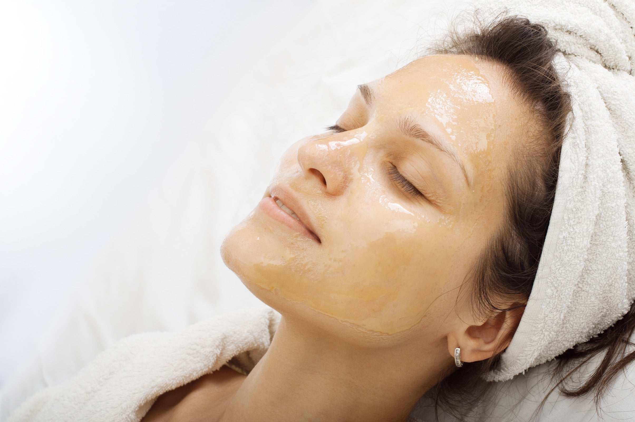 A face mask containing tea tree oil and honey