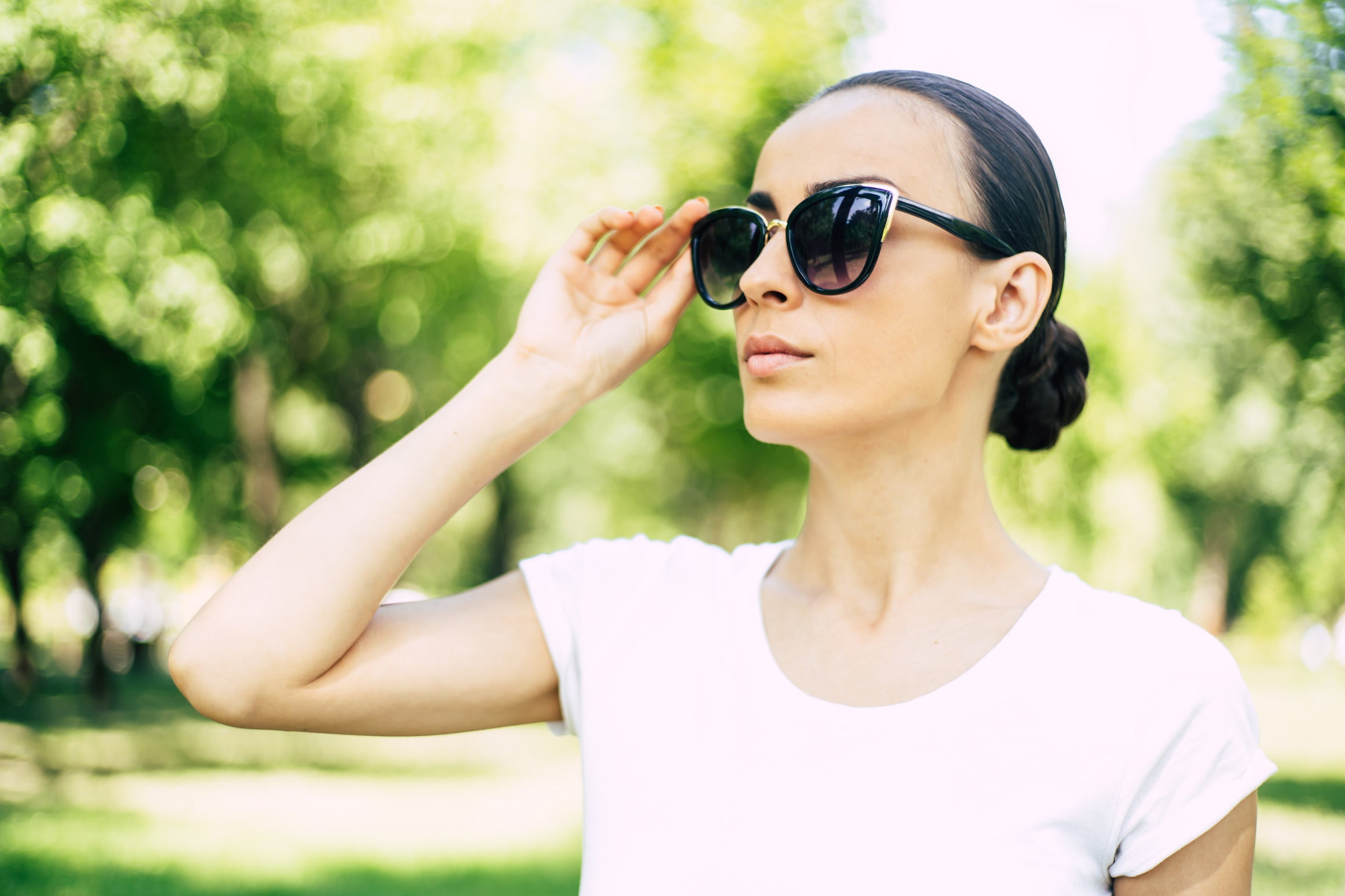 Wear protective eyewear to prevent sunburned eyes