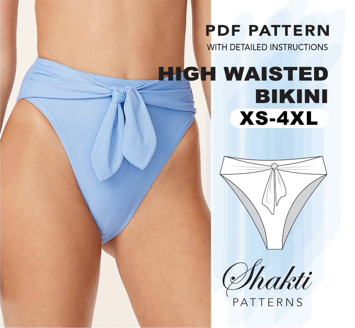 Buy High Waisted Shaped Leggings Thong Stylized, Size XS-XL, Pdf Sewing  Pattern Online in India 