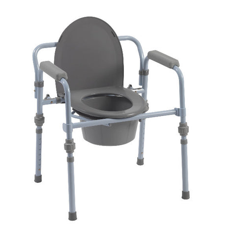 Drive Medical Folding Bedside Commode with Bucket and ...