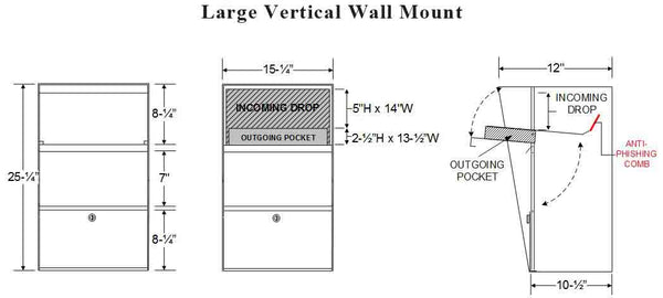 Large Vertical Wall Mount Letter Locker