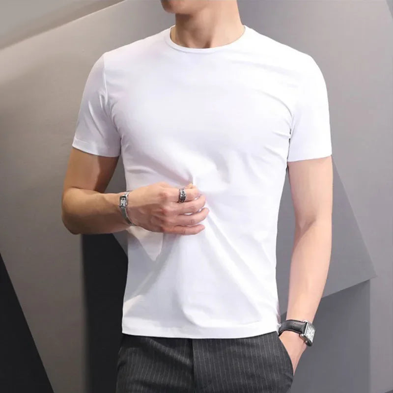 Men's Solid Color Casual T-Shirt