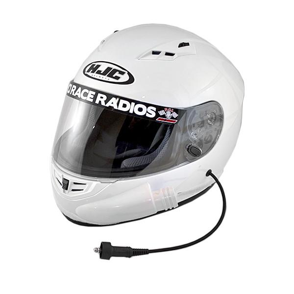 PCI HJC CS-R3 DOT Helmet - White - PCI Race Radios product image