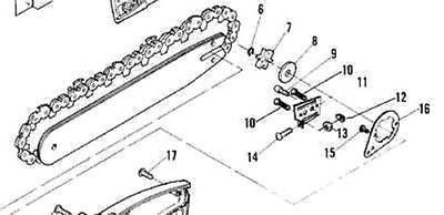 McCulloch Electric Electramac Eager Beaver 14, 16 Bar Chain Tensioner