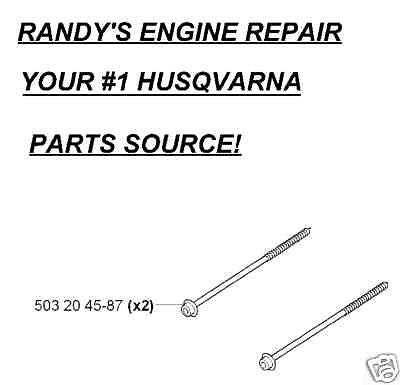 HUSQVARNA MUFFLER BOLTS 350 345 340 351 353 # 503204587 - Randy's Engine Repair