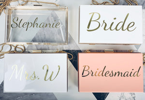 personalised clutch bags for bridesmaids